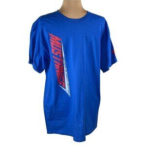 NWT Camp David Men's SMU Mustangs Short Sleeve Crewneck Cotton T-Shirt L Blue